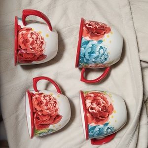 BNNT set of 4 Pioneer Woman Blossom Jubilee mugs